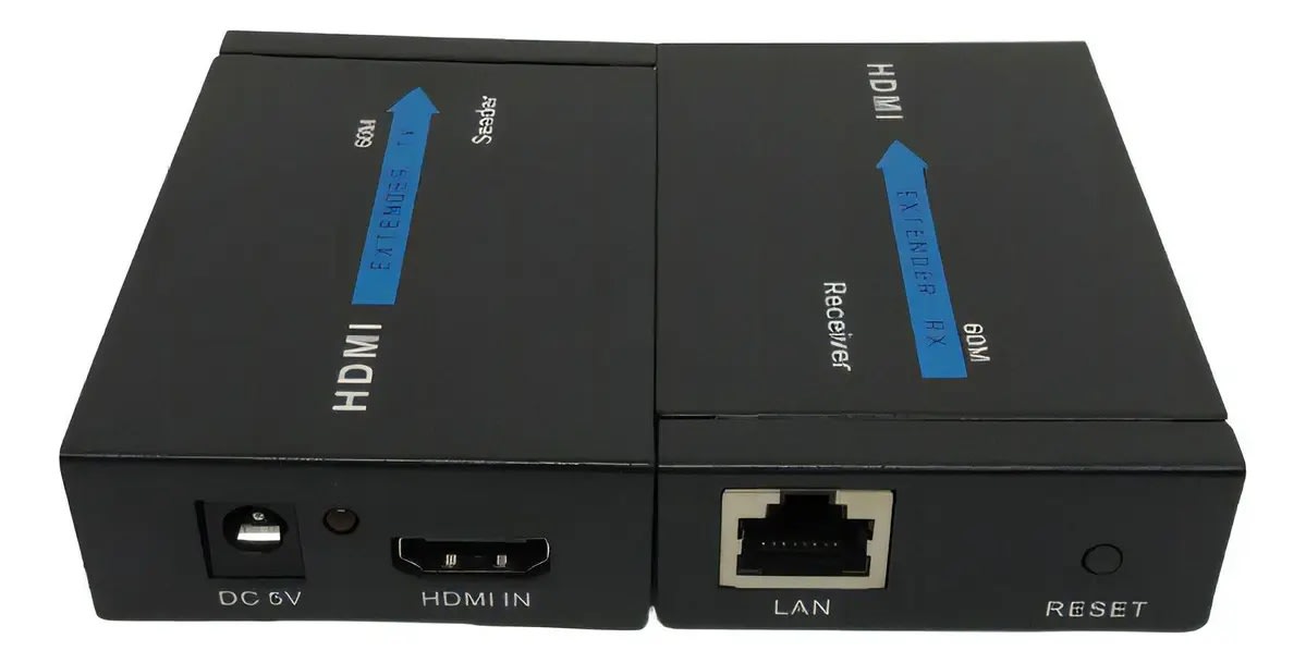 Extensor Hdmi Rj45 60 Metros Utp Rj45 Full Hd 1080p Cat 5e/6 0