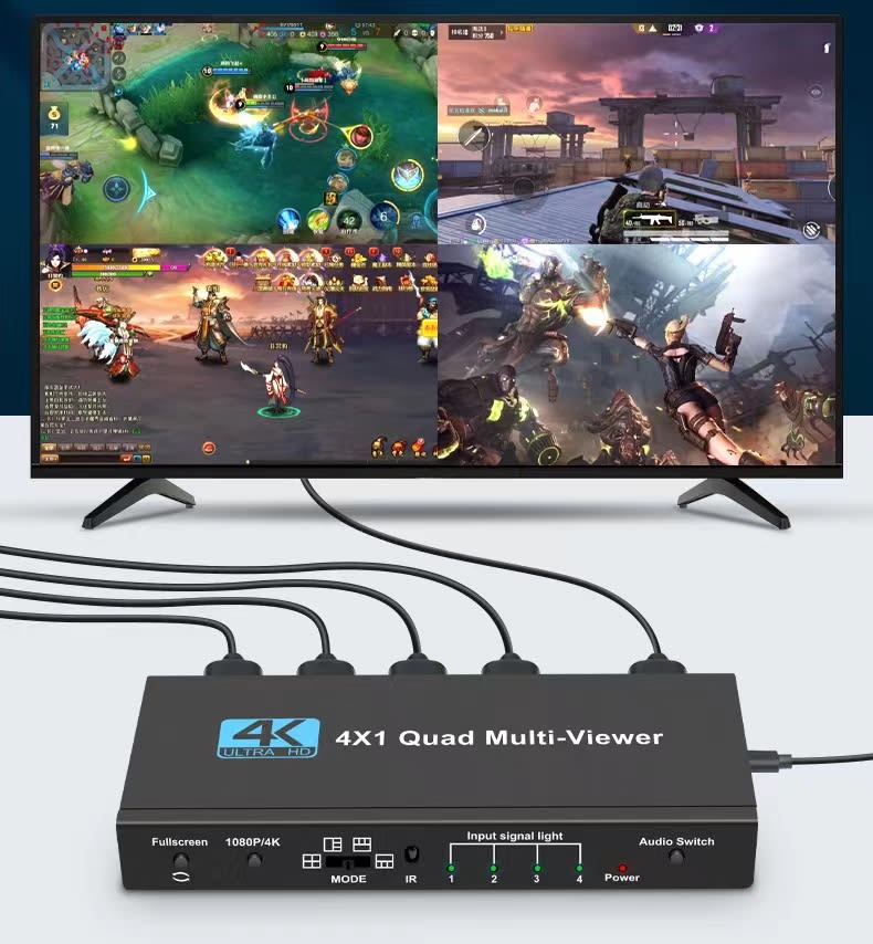 Multivisor Videowall Switch Hdmi 4 Entradas 1 Salida Con Control Full Hd 1080p 4k2