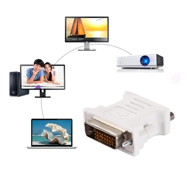 Adaptador De Video Vga A Dvi-D 24+1 Blanco3