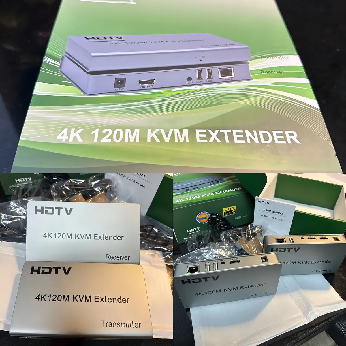 Extensor Kvm Hdmi Full Hd Sobre Red Ip 120 Metros 1080P 4K 2K3