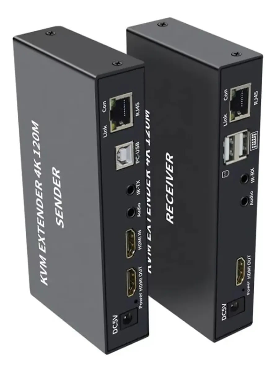 Extensor Kvm De Video Hdtv 4k 30hz 120M Por Red Rj45 Cat5E Cat6 Compatible Teclado Y Raton3