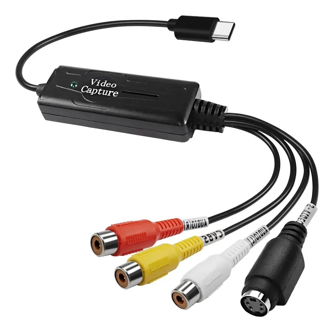Capturadora de Video USB-C a RCA S-Video 1080p5