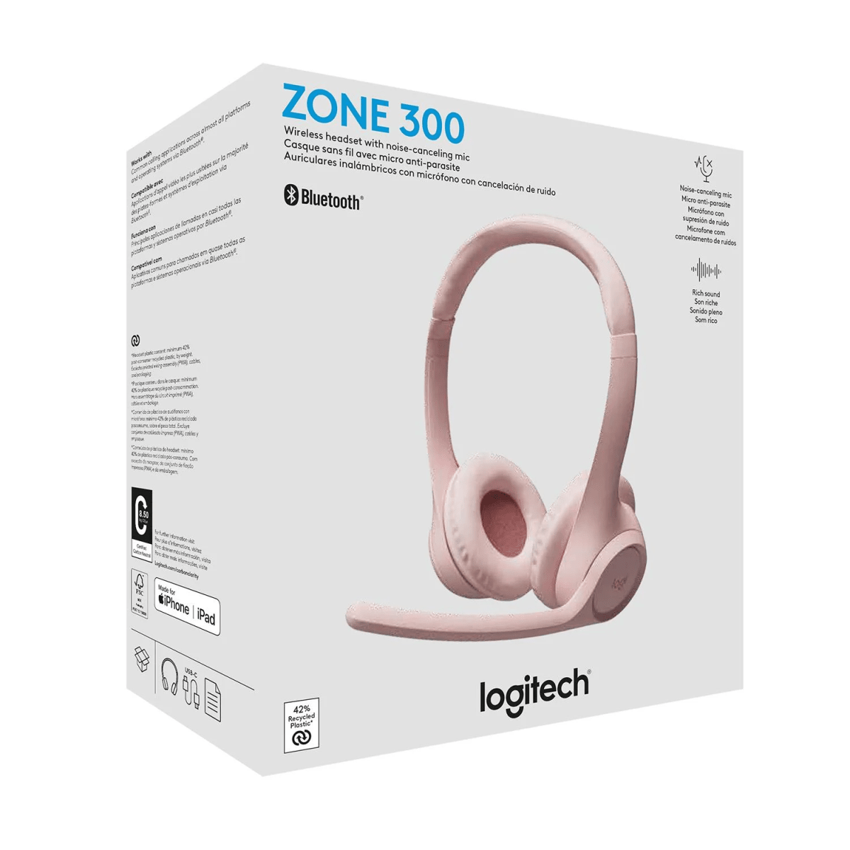 AURICULARES INALÁMBRICOS BLUETOOTH LOGITECH ZONE 300 HEADPHONES 981-0014115