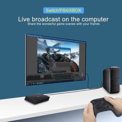 Capturadora de Video HDMI a USB 1080p para Streaming y Consolas3