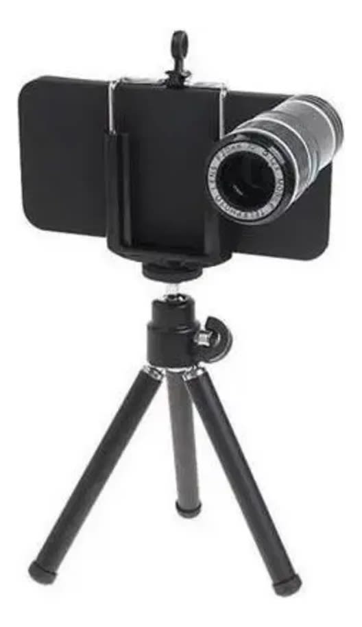 Lente Teleobjetivo Zoom 12x Para Celular Con Trípode 0