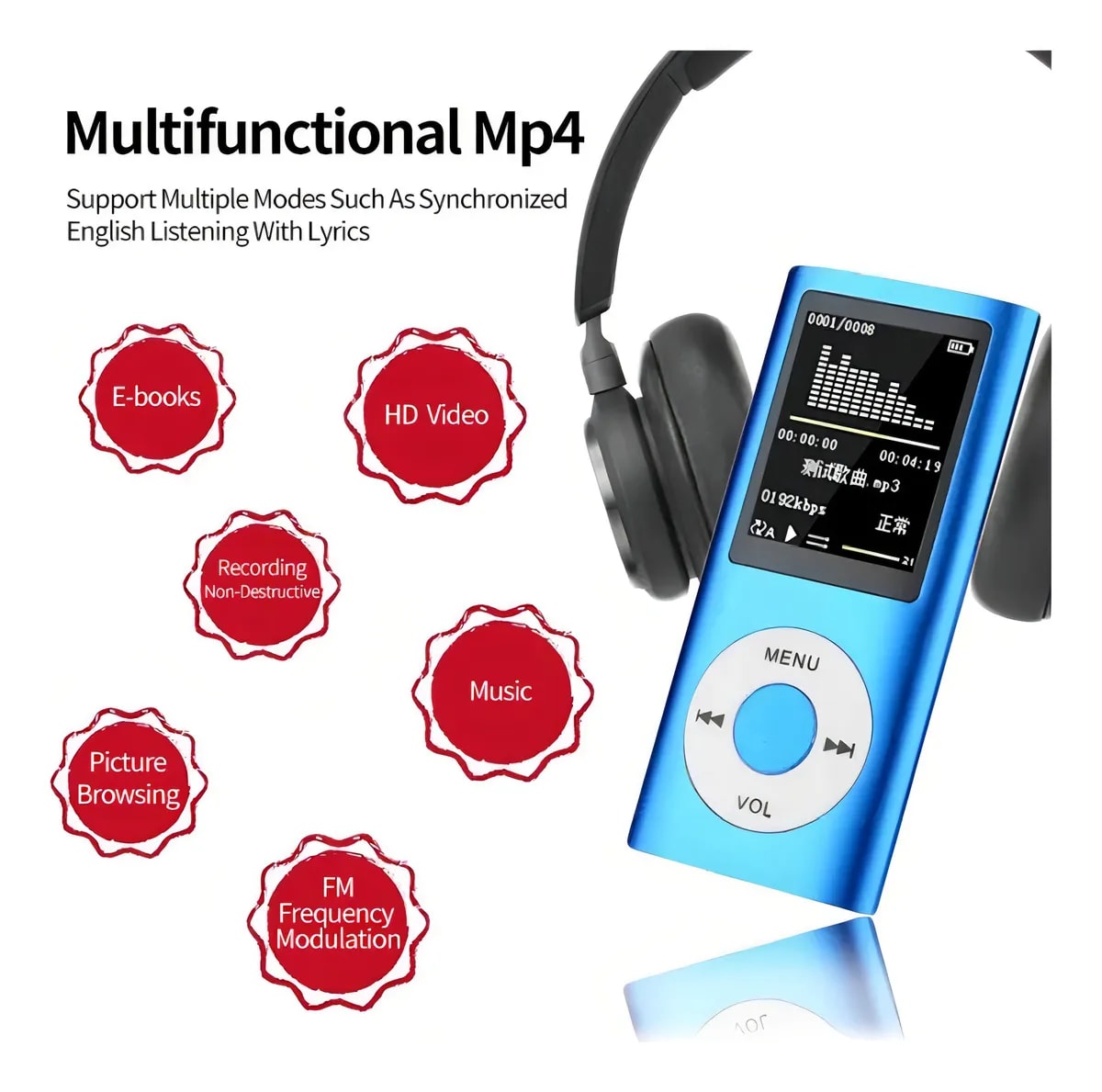 Reproductor Multimedia Estéreo Shr Mp3 Mp4 Radio Fm2