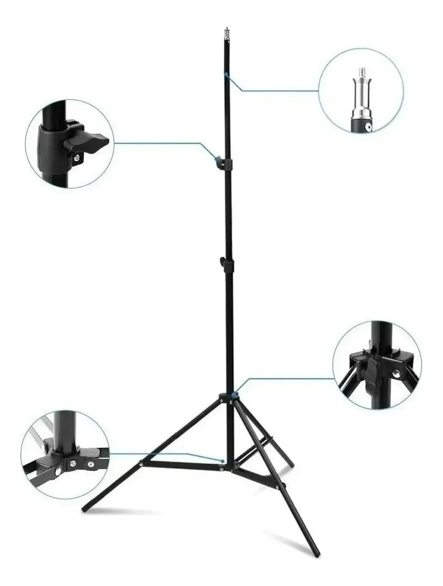 Trípode Fotografía 2.10 Metros Para Iluminación Aro De Luz4