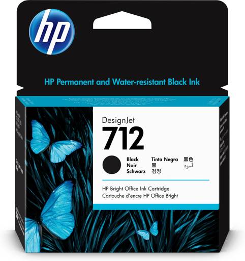 Cartucho De Impresora Hp 712 Desingjet T210 / T230 / T250 / T630 / T650 80Ml Negro 0