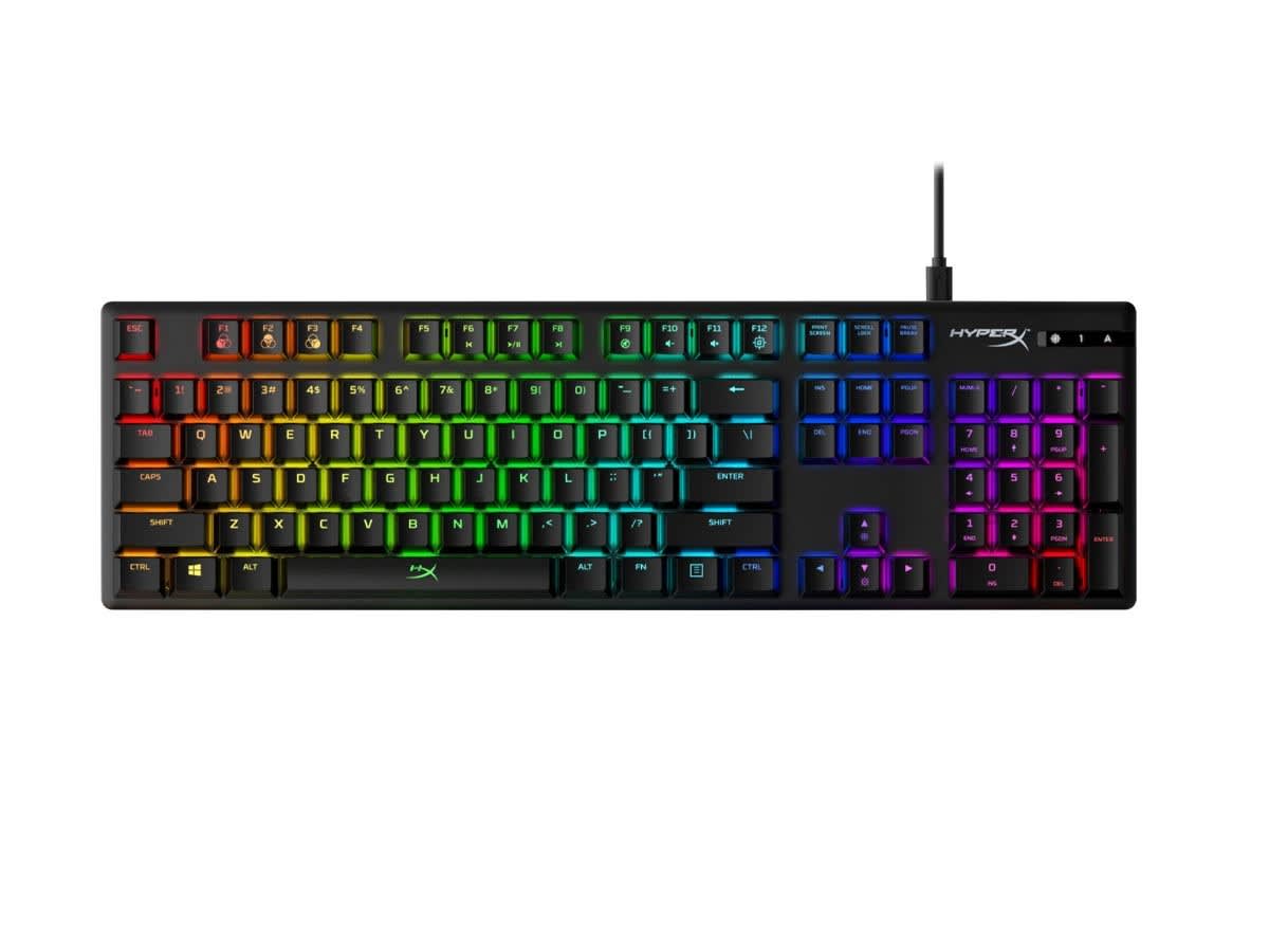 TECLADO GAMER HYPER X ALLOY ORIGINS MECÁNICO ILUMINACION RGB SWITCH RED USB 0