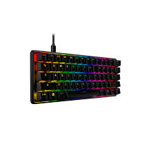 TECLADO GAMER HYPERX ALLOY ORIGINS 60% MECÁNICO SWITCHES RED RGB PBT INGLÉS USB-C2