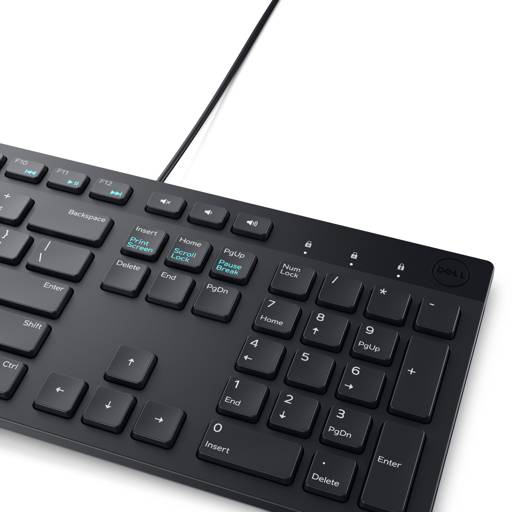 Kit Teclado Y Mouse Alámbrico Dell Km300C Usb Cable 1.8 Metros 1000Dpi2