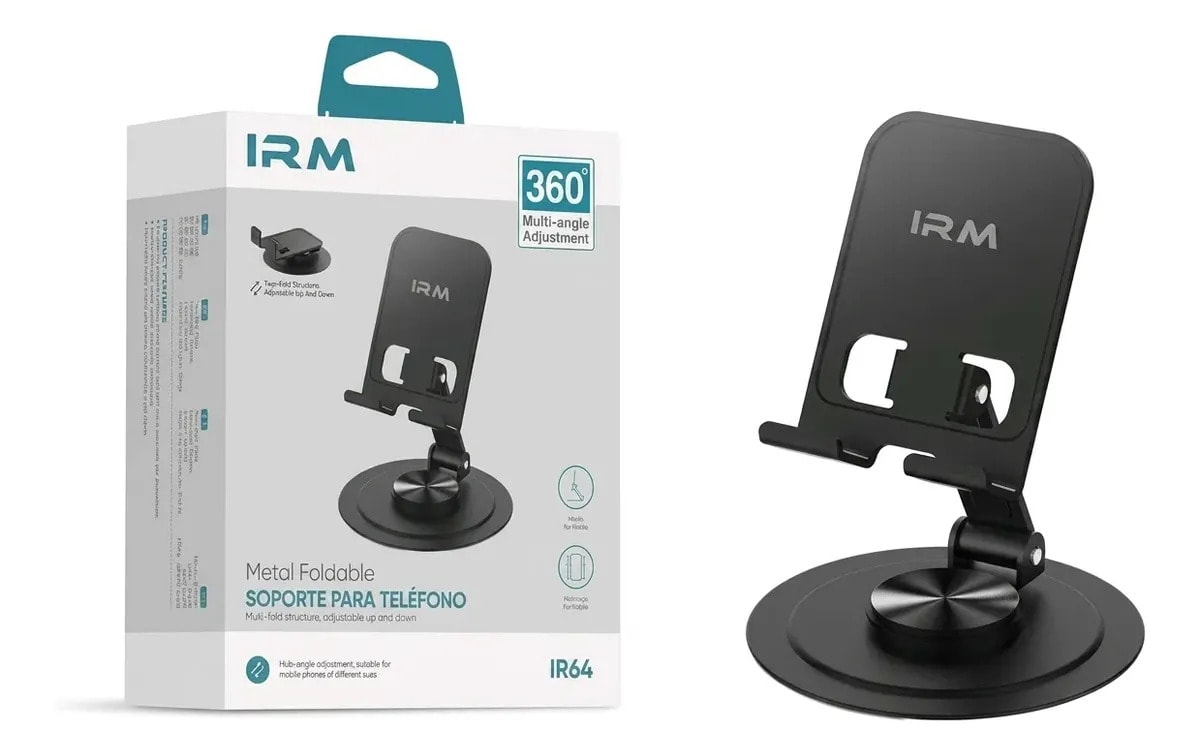 Soporte de Celular Para Escritorio Plegable Giratorio 360° IR645