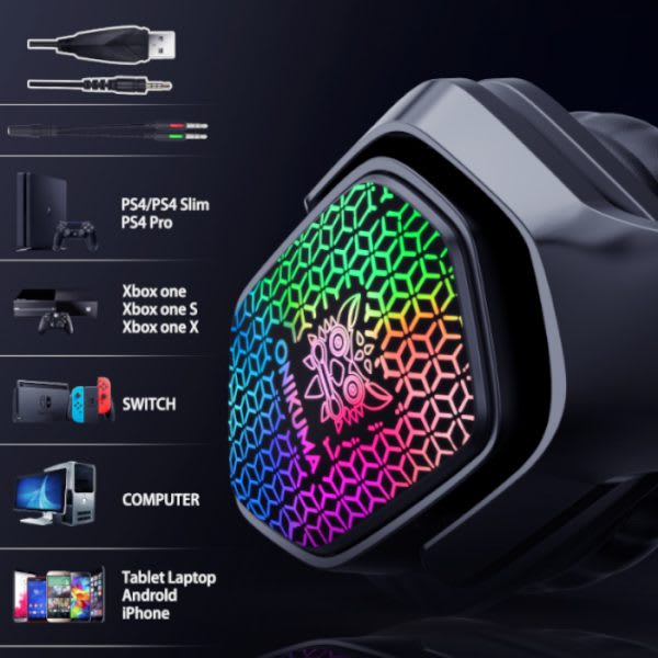 Audífonos Gamer Rgb Onikuma X3 Ps4 | Ps5 | Switch | Xbox One3