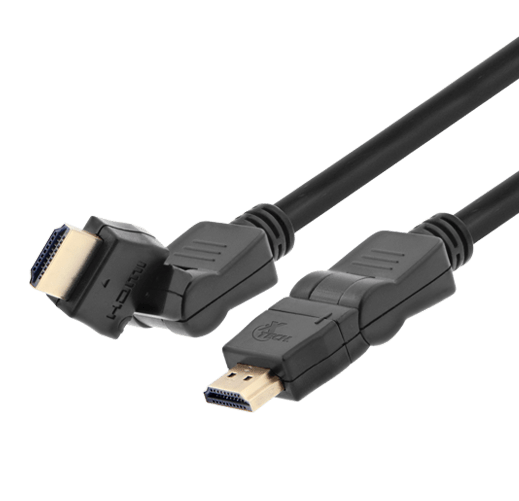 CABLE HDMI MACHO A HDMI MACHO GIRATORIO  XTECH XTC-606 3840X2160P 1.8MTS 0