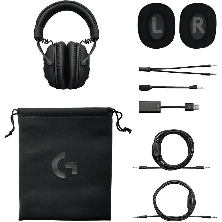 AUDÍFONOS LOGITECH G PRO X  GAMING CABLEADO 3.5 MICROFONO BLUE VO!CE 981-0008174