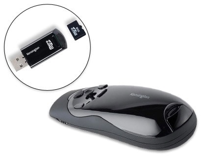 PRESENTADOR INALÁMBRICO KENSINGTON LUZ VERDE 4 BOTONES DISTANCIA MAX 50 MT CURSOR CONTROL REMOTO 0