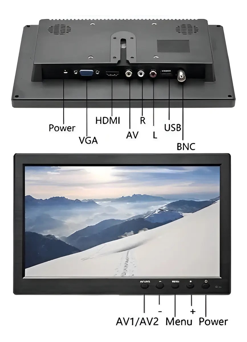 Monitor 10.1 Pulgadas Hdmi Vga Av Usb Bnc 1024x6003