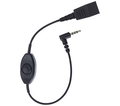 JABRA CABLE CORD QD A CONECTOR DE 3,5 MM CON BOTÓN DE RESPUESTA  FINALIZACIÓN PARA SMARTPHONES 30 CM 1