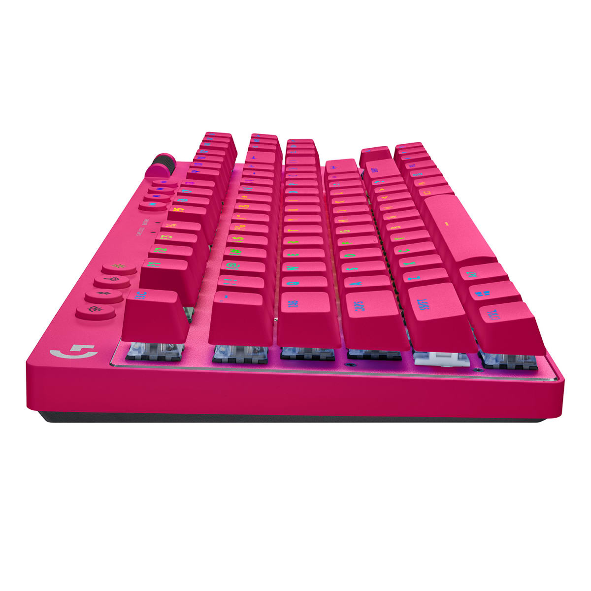 TECLADO GAMER LOGITECH G PRO X TKL LIGHTSPEED INALÁMBRICO SWITC GX BROWN BT + USB DONGLE MAGENTA2