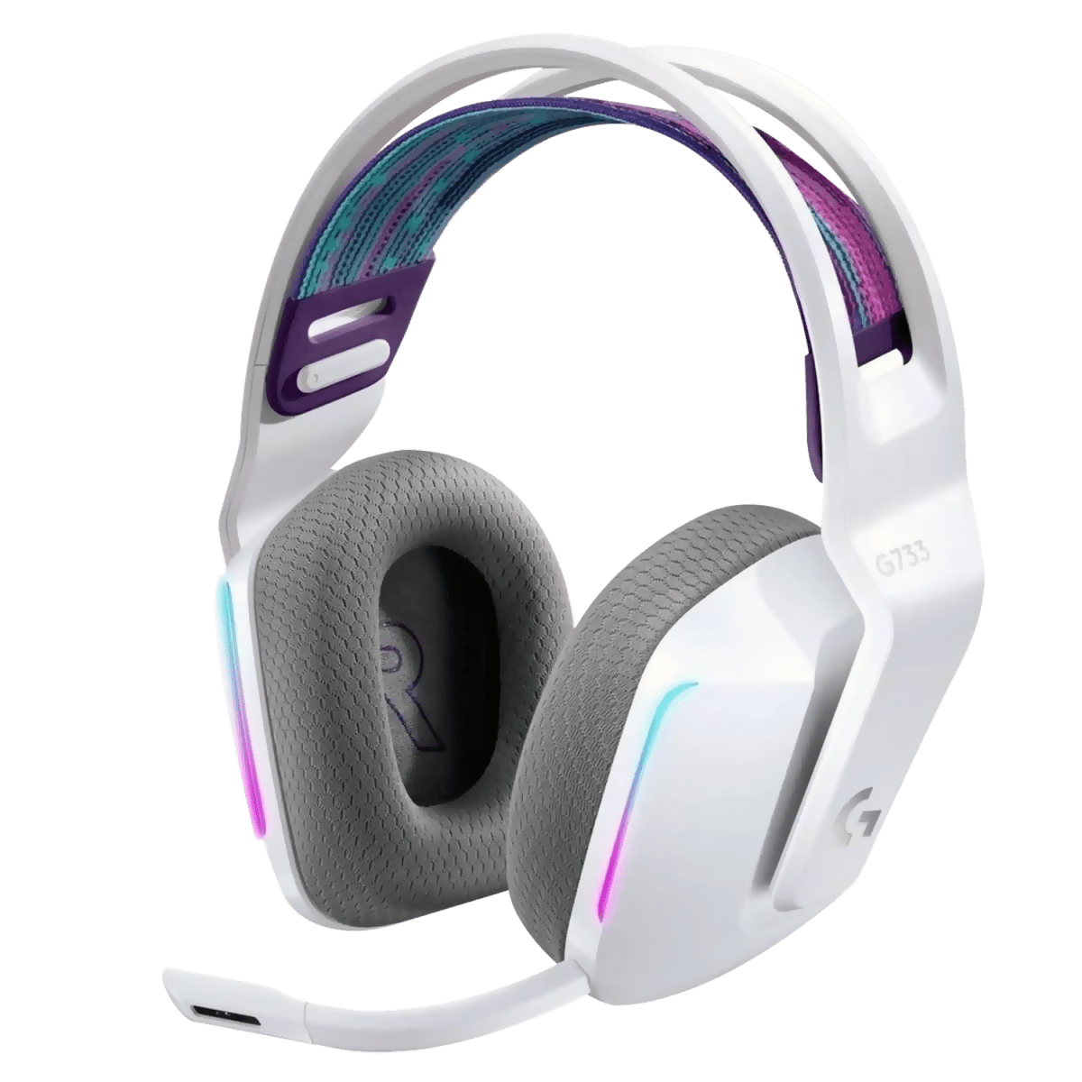 AUDIFONOS GAMER INALÁMBRICO LOGITECH G733 LIGHTSPEED RGB USB-C MULTIPLATAFORMA BLANCO 0