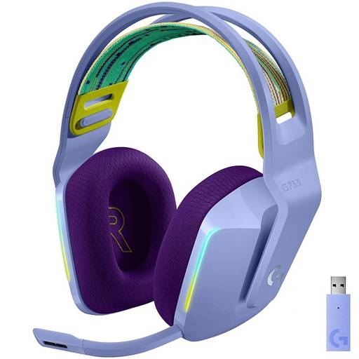 AUDIFONOS GAMER INALÁMBRICO LOGITECH G733 LIGHTSPEED RGB USB-C MULTIPLATAFORMA LILA 0