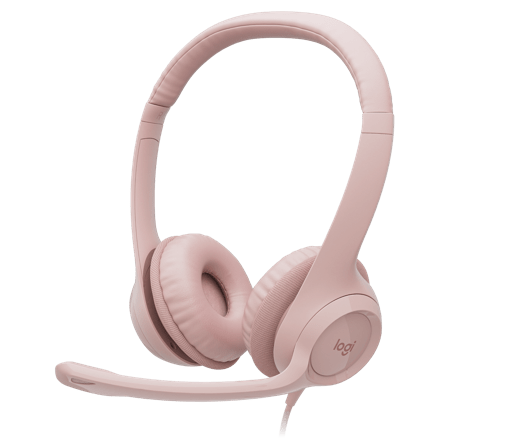 AUDIFONOS LOGITECH CALL CENTER H390 MICRÓFONO CON CANCELACIÓN DE RUIDO USB ROSA 0