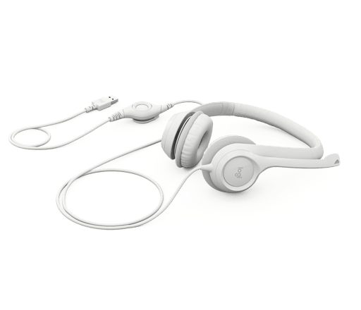 AUDIFONOS LOGITECH CALL CENTER H390 MICRÓFONO CON CANCELACIÓN DE RUIDO USB BLANCO2