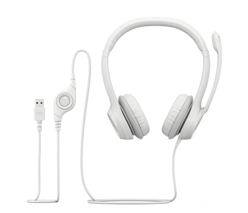 AUDIFONOS LOGITECH CALL CENTER H390 MICRÓFONO CON CANCELACIÓN DE RUIDO USB BLANCO6