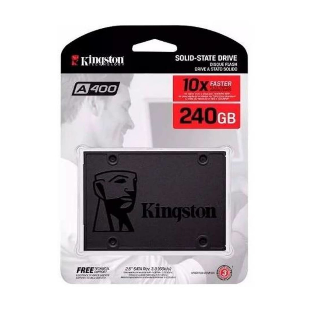 DISCO DE ESTÁDO SÓLIDO SSD KINGSTON A400 240GB 500MB/350MB SA400S37/240G 0