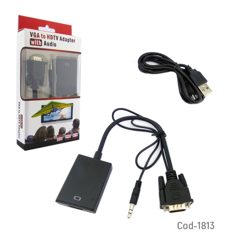 Adaptador De Video Vga A Hdmi + Audio3