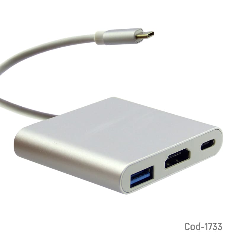 HUB TIPO-C A HDMI-USB 3.0 Y TIPO-C 0