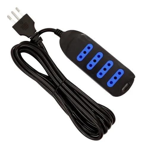 Alargador Múltiple Dblue 4 Entradas 3 Metros Dbexp004 Negro 0