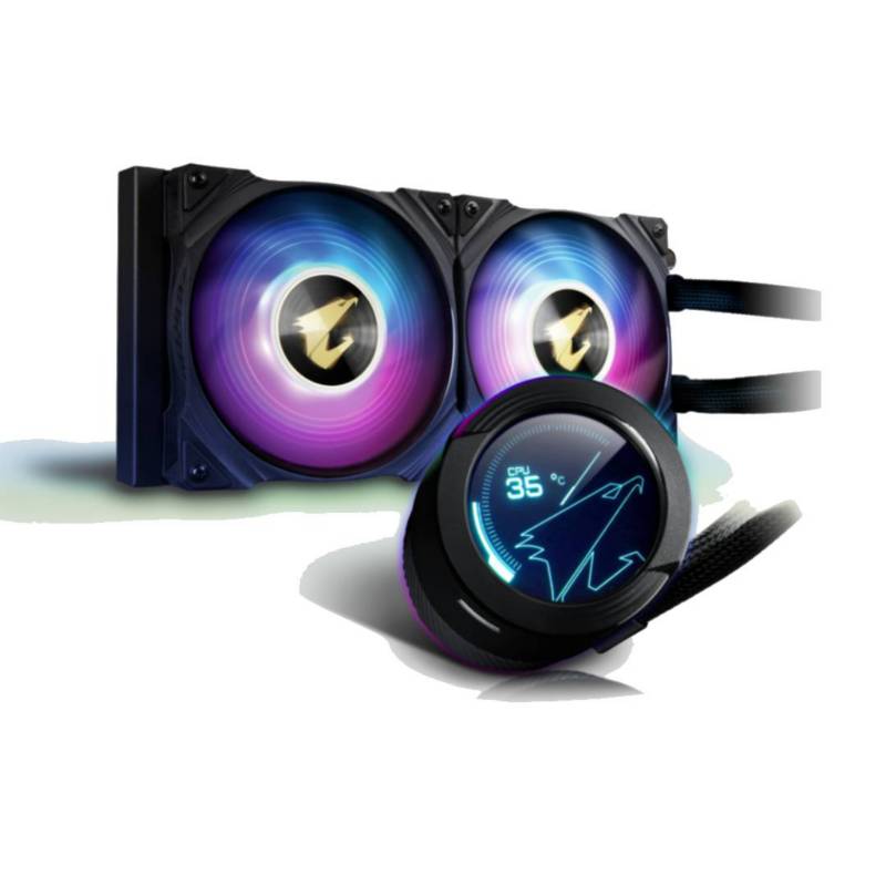 REFRIGERACIÓN LIQUIDA AORUS WATERFORCE X240 LCD CIRCULAR RGB FUSION 2.0 LGA1700/AM5 0