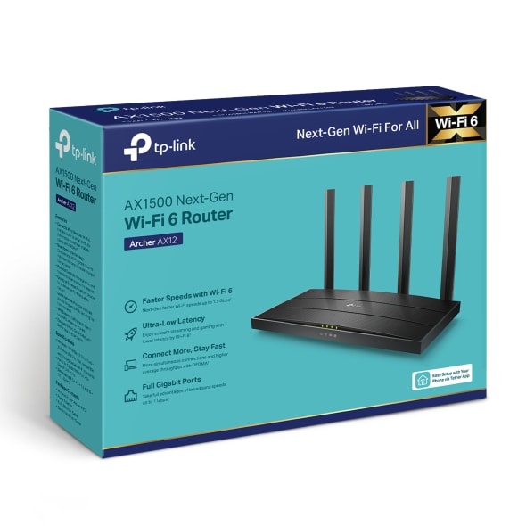 Router Inalambrico Tp-link Archer Ax12 Ax1500 Wi-fi 6 1500mbps4