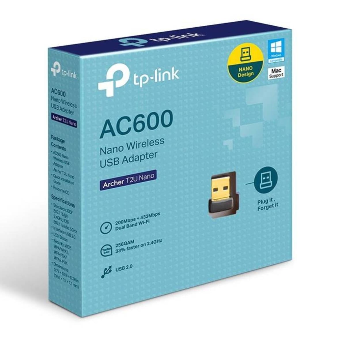 Adaptador Wi-Fi TP-Link Archer T2U Nano AC600 600 Mbps4