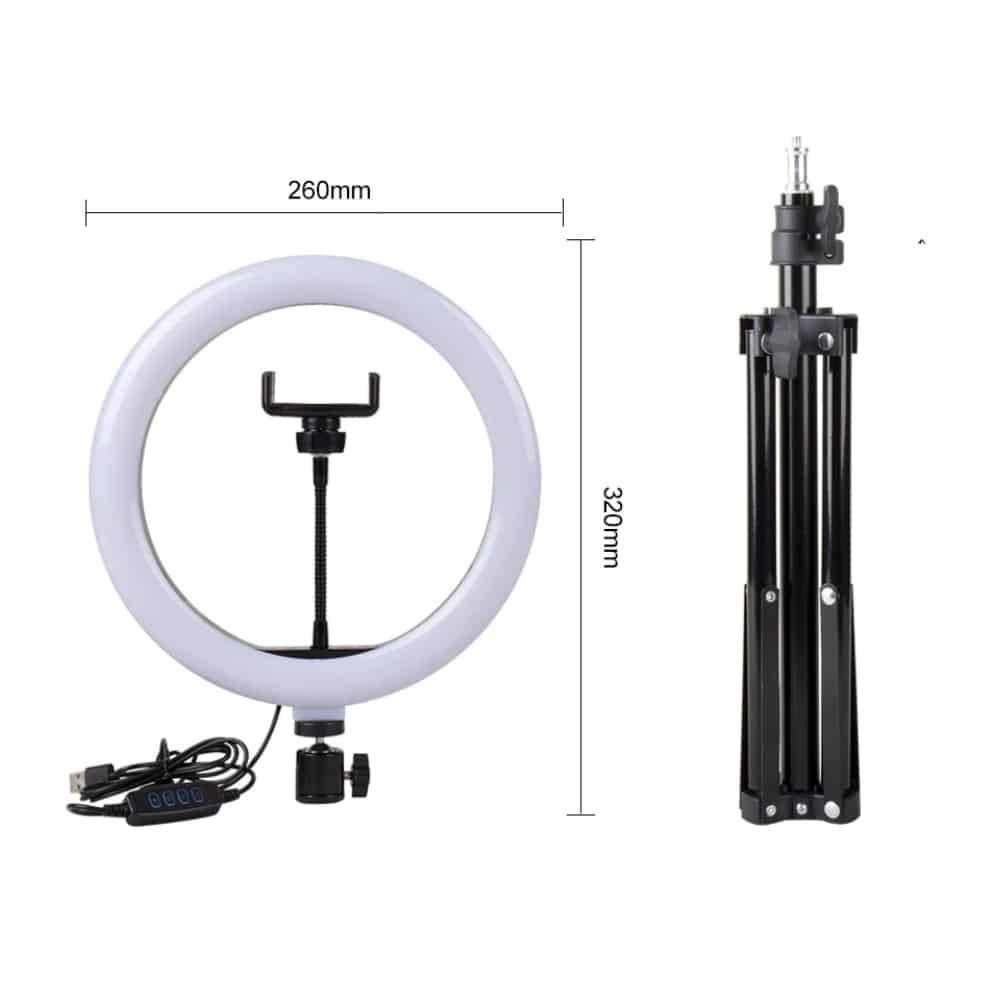 Aro de luz de 26 cm Con Base de 1.6 mts CXB-2602