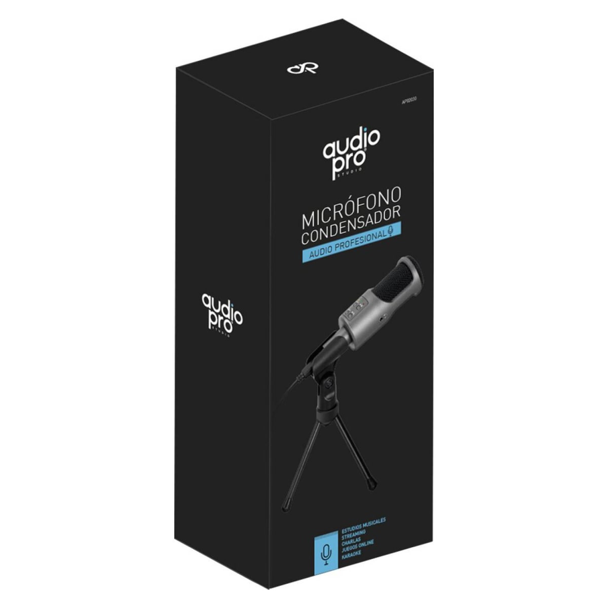 MICROFONO CONDENSADOR AUDIO PRO HOME STUDIO USB 2.0 48K/44.1 Khz AP020303