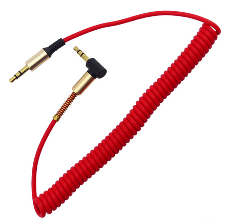 CABLE AUXILIAR GENÉRICO 2 METROS ESPIRAL CONECTOR A 90°2