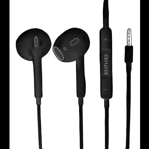 Audifonos Alámbricos Aiwa Jack 3.5Mm C/Mic Aw-I112 Negro 0