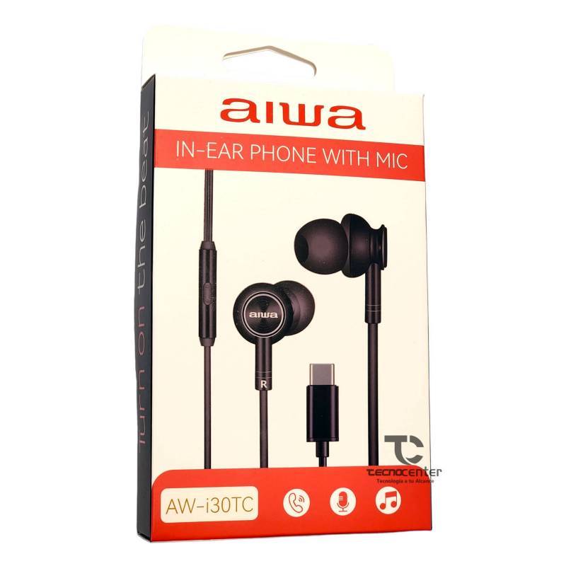Audifonos Aiwa Tipo-C Aw-I30Tc Negro2
