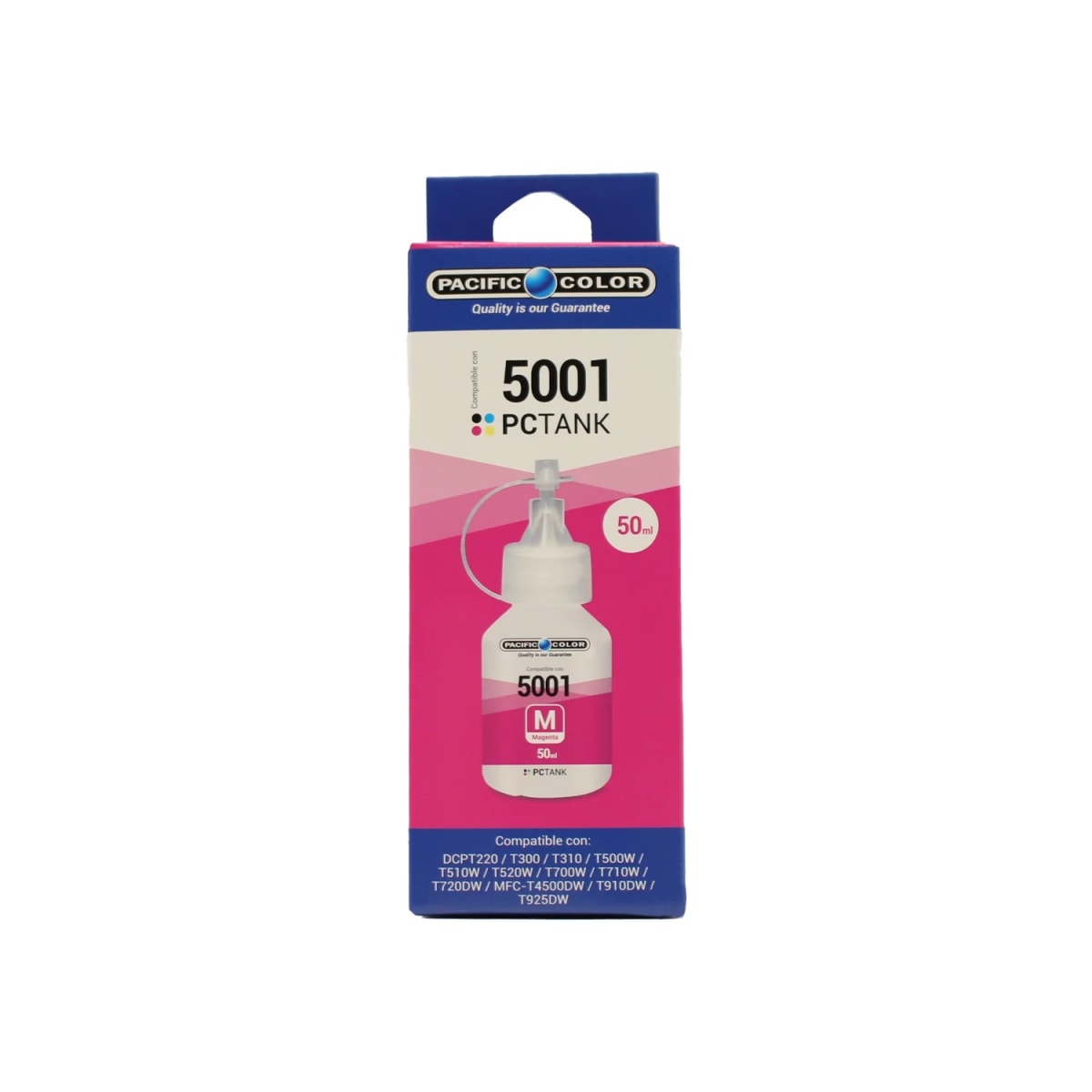 Botella De Tinta Alternativa Pacific Compatible Brother Dcpt220, T300, T310, T500W, T510W Bt5001C Magenta 0