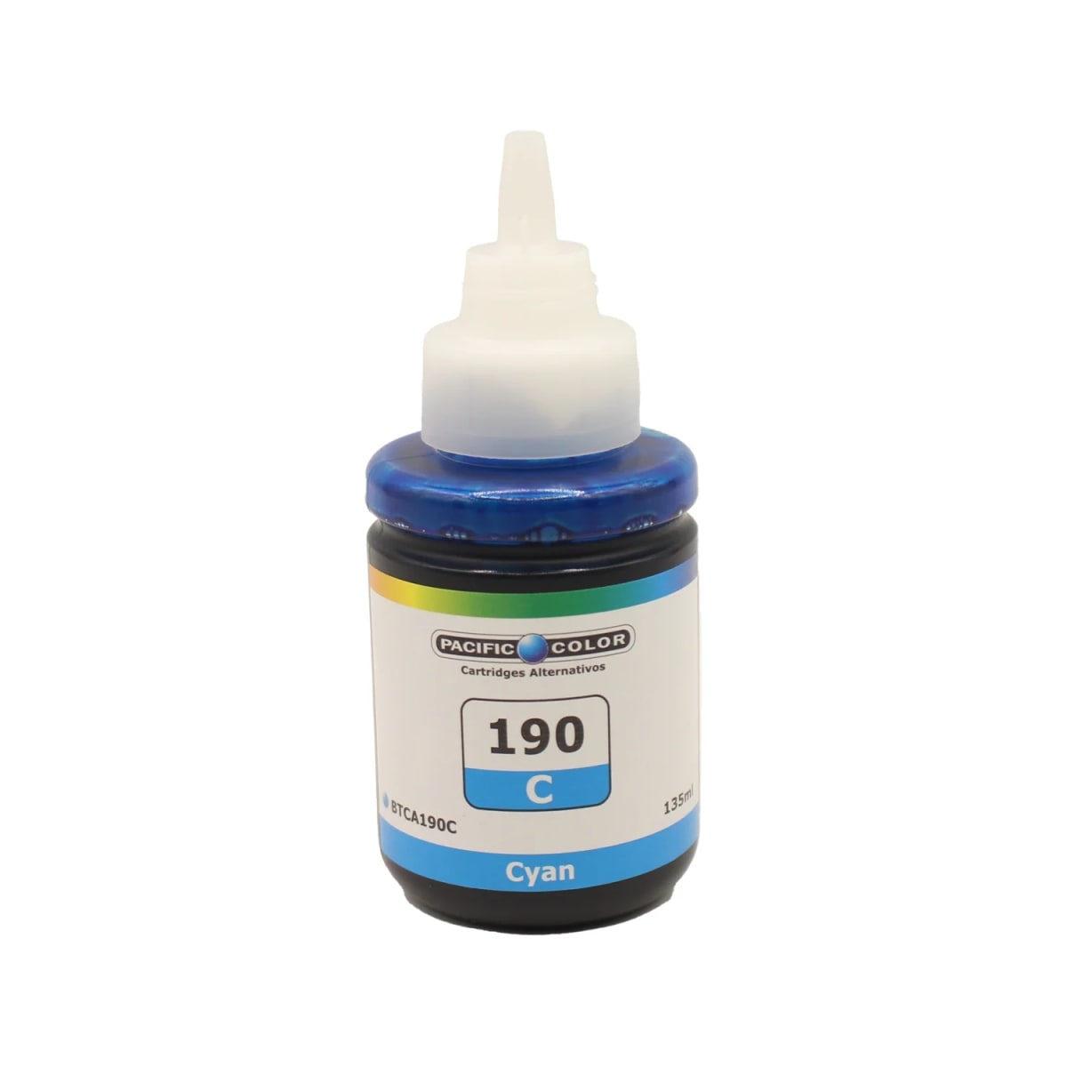 Botella De Tinta Alternativa Pacific Compatible Canon 190 G110/ G2100/ G3100 Cyan2
