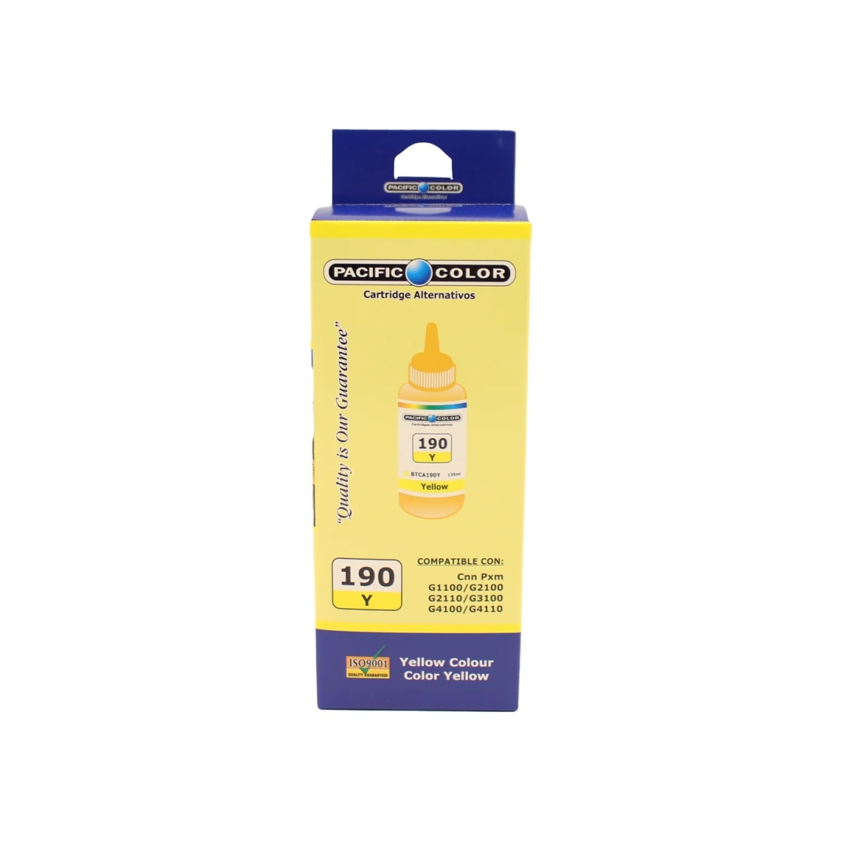 Botella De Tinta Alternativa Pacific Compatible Canon 190 G110/ G2100/ G3100 Amarillo 0