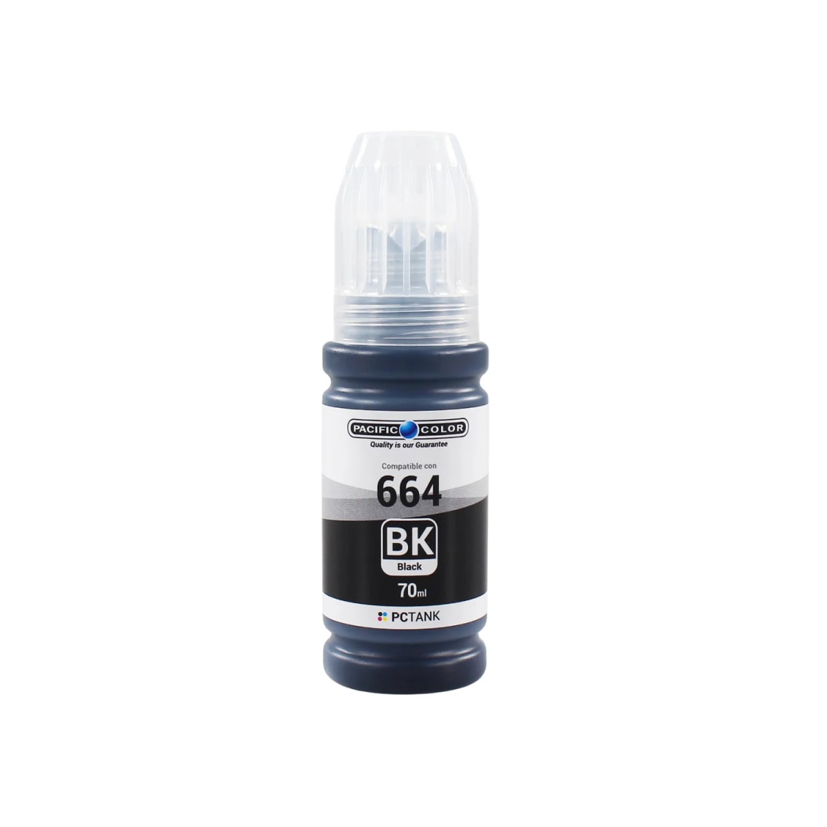 Botella De Tinta Alternativa Pacifc Compatible Epson T664BK L300 / L310 / L350 / L380 Negro2