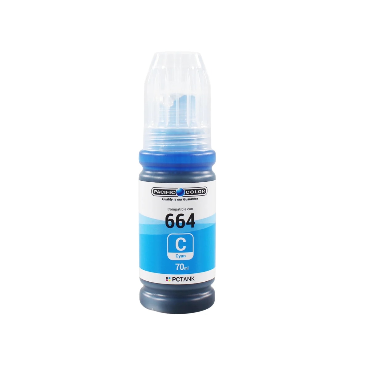 Botella De Tinta Alternativa Pacifc Compatible Epson T664C L300 / L310 / L350 / L380 Cyan2