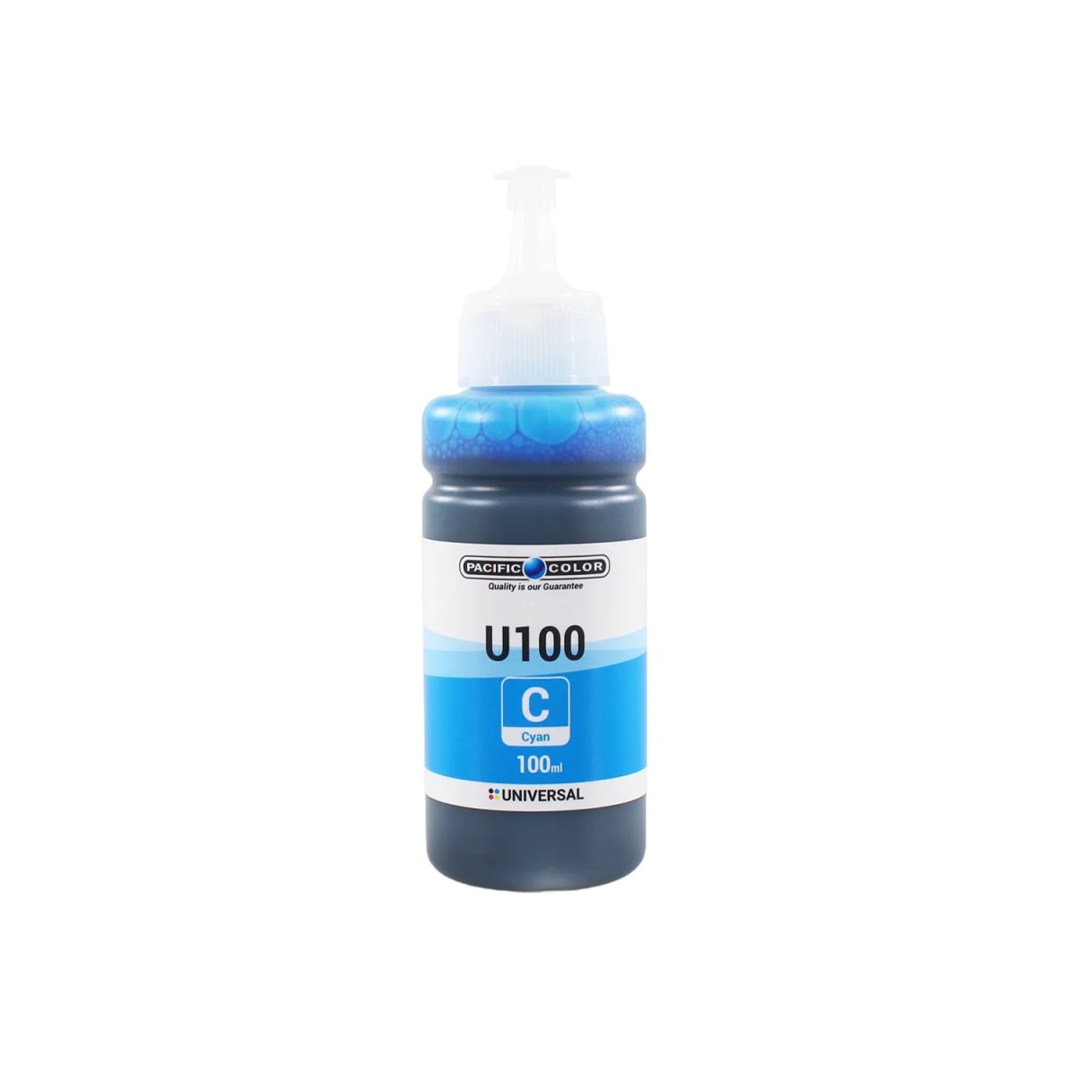 Botella de Tinta Alternativa Pacific U100C Universal Compatible Canon / Epson / HP Cyan2