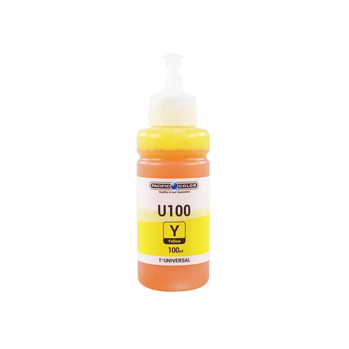 Botella de Tinta Alternativa Pacific U100Y Universal Compatible Canon / Epson / HP Amarillo2