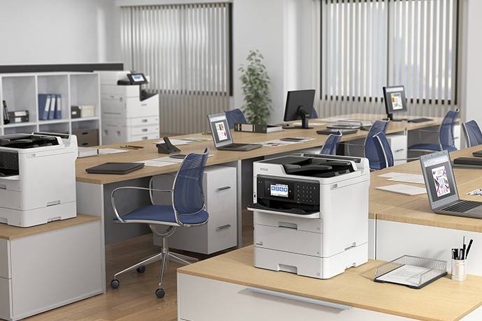 Impresora Multifuncional Epson Tinta Color Workforce Pro Wf-C579R 24Ppm Blanco Y Negro Wifi Lan5