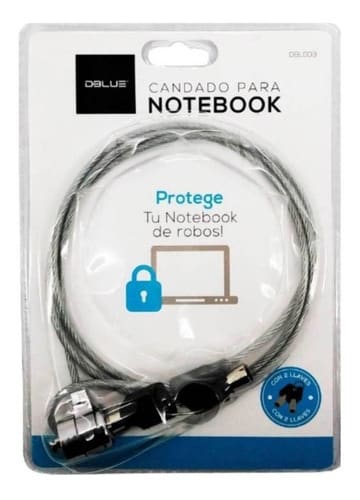 CANDADO PARA NOTEBOOK CON LLAVE DBLUE DBL0032