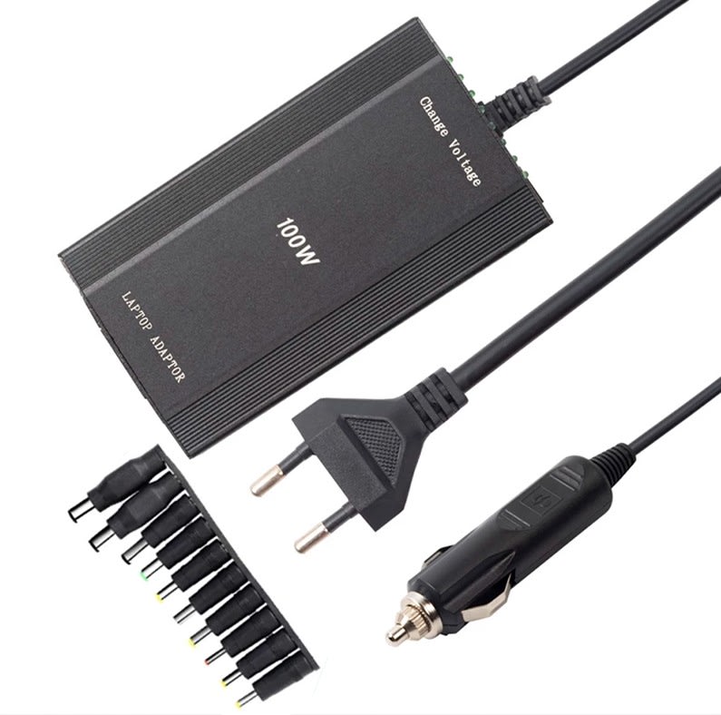 Cargador Universal De Notebook 100W Max Con Conector Para Auto 0